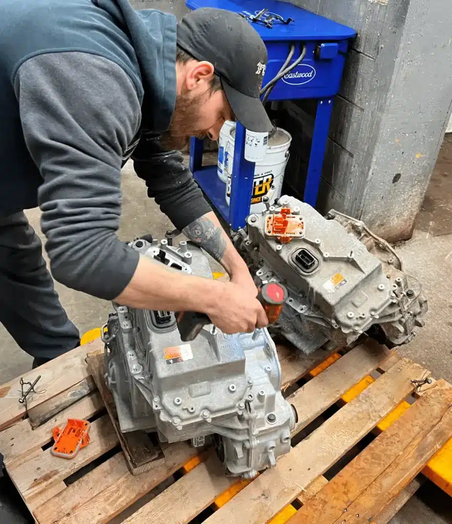 Valley City Automotive Auto repair shop in Eau Claire, WI. A man working on a machine