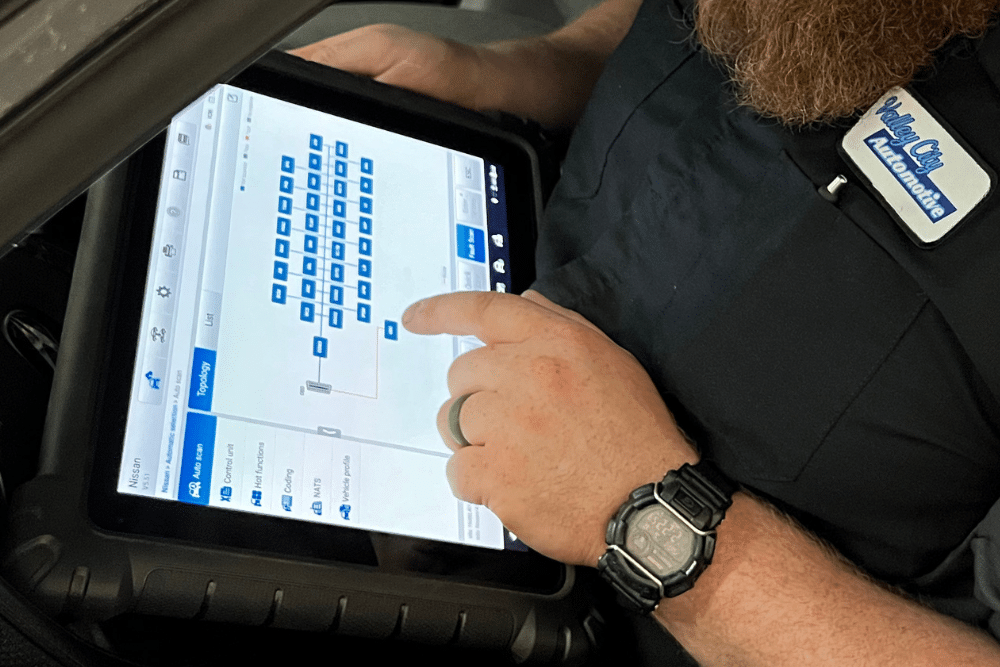 Vehicle Testing in Eau Claire, WI At Valley City Automotive. Image of vehicle diagnostic testing